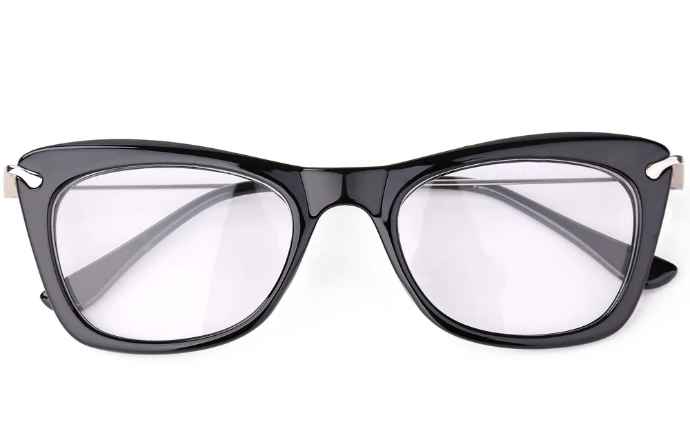 Agstum Cat Eye Womens Glasses Frame With Metal Arms Eyeglasses Full Rim Clear 3