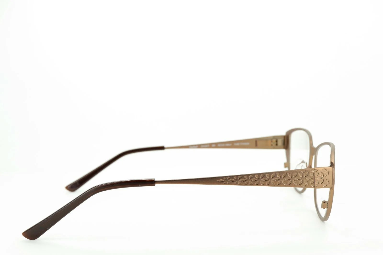 CHARMANT CH12077 BR Brown 52-15-140 Frames PURE TITANIUM Flex Hinge w/Case G114 4
