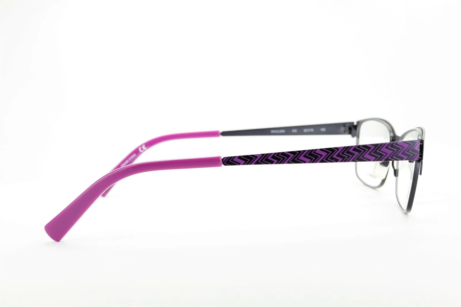 MARCHON NYC PAVILION 412 Satin Black / Purple 52-15-135 Eyeglass Frames L411 3