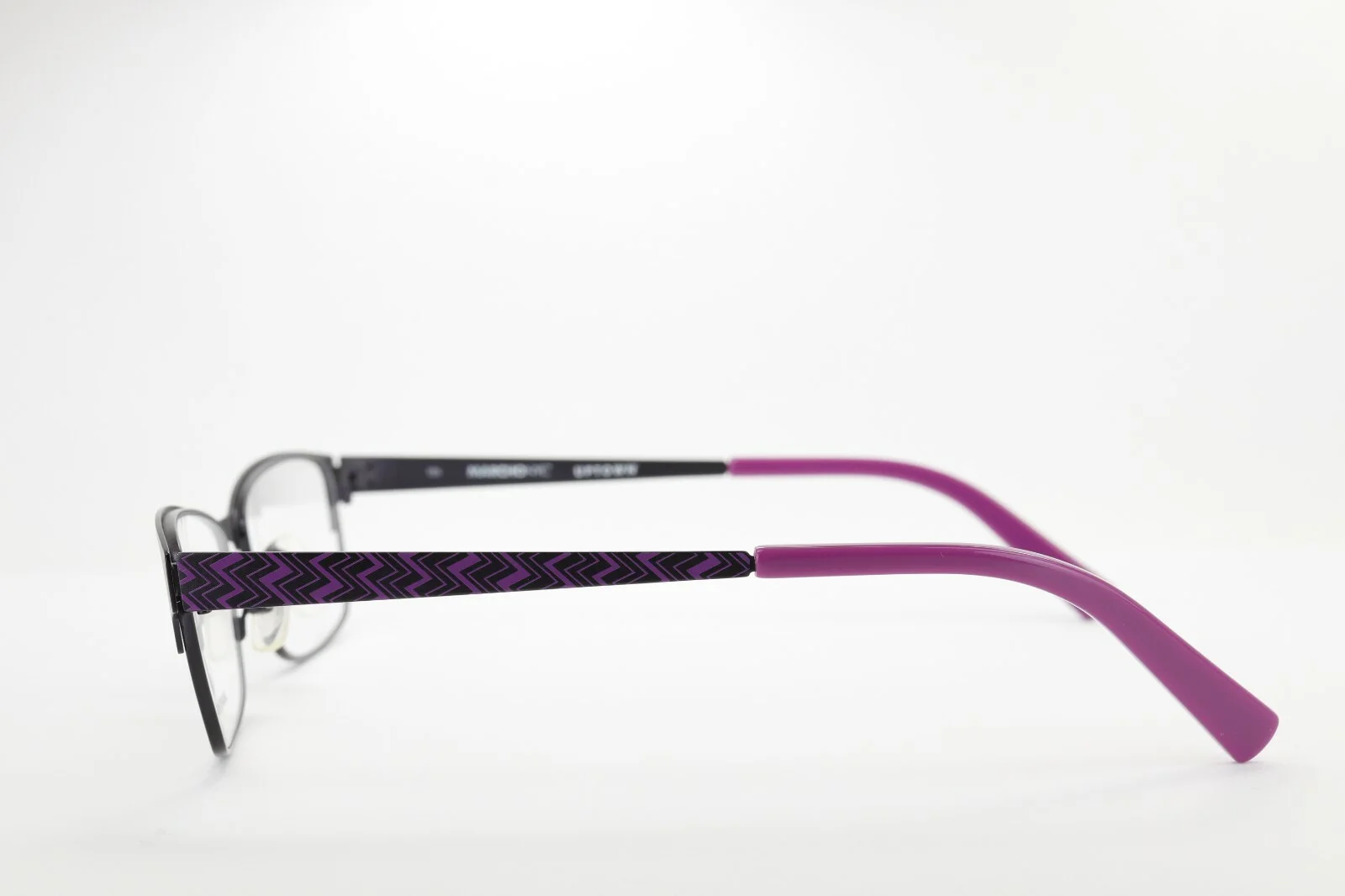 MARCHON NYC PAVILION 412 Satin Black / Purple 52-15-135 Eyeglass Frames L411 4